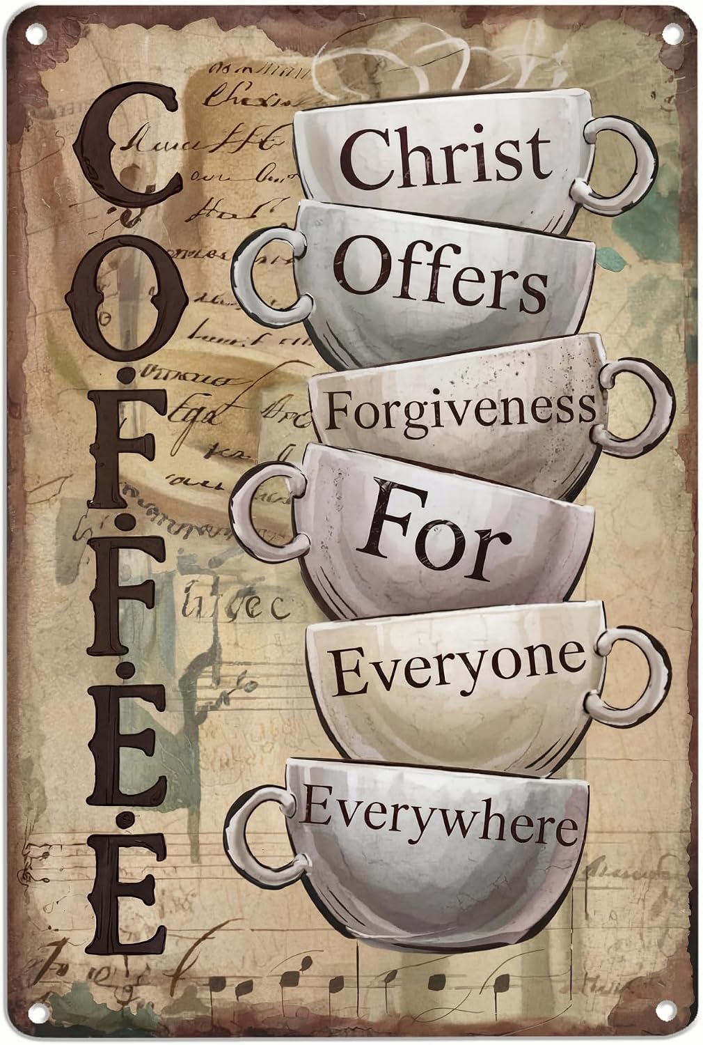 8x12 Inch Inspirational Vintage Coffee Situation — WeirdThingsToBuy weird find