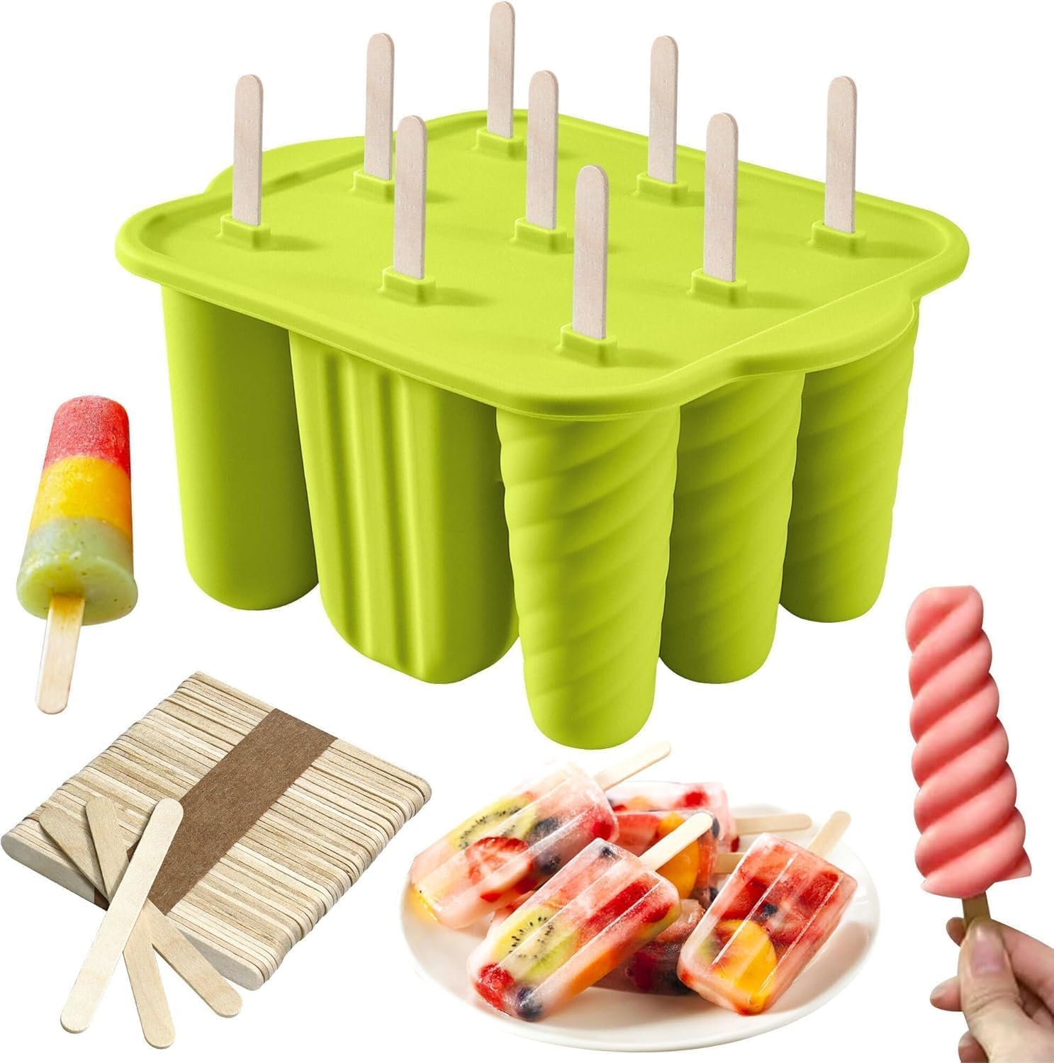 9 Cavity Popsicles Molds 50pcs — WeirdThingsToBuy weird find