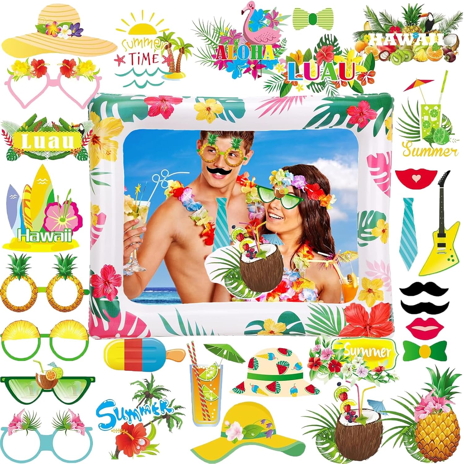 Acquwistach Inflatable Hawaiian Photo Booth Energy — WeirdThingsToBuy weird find