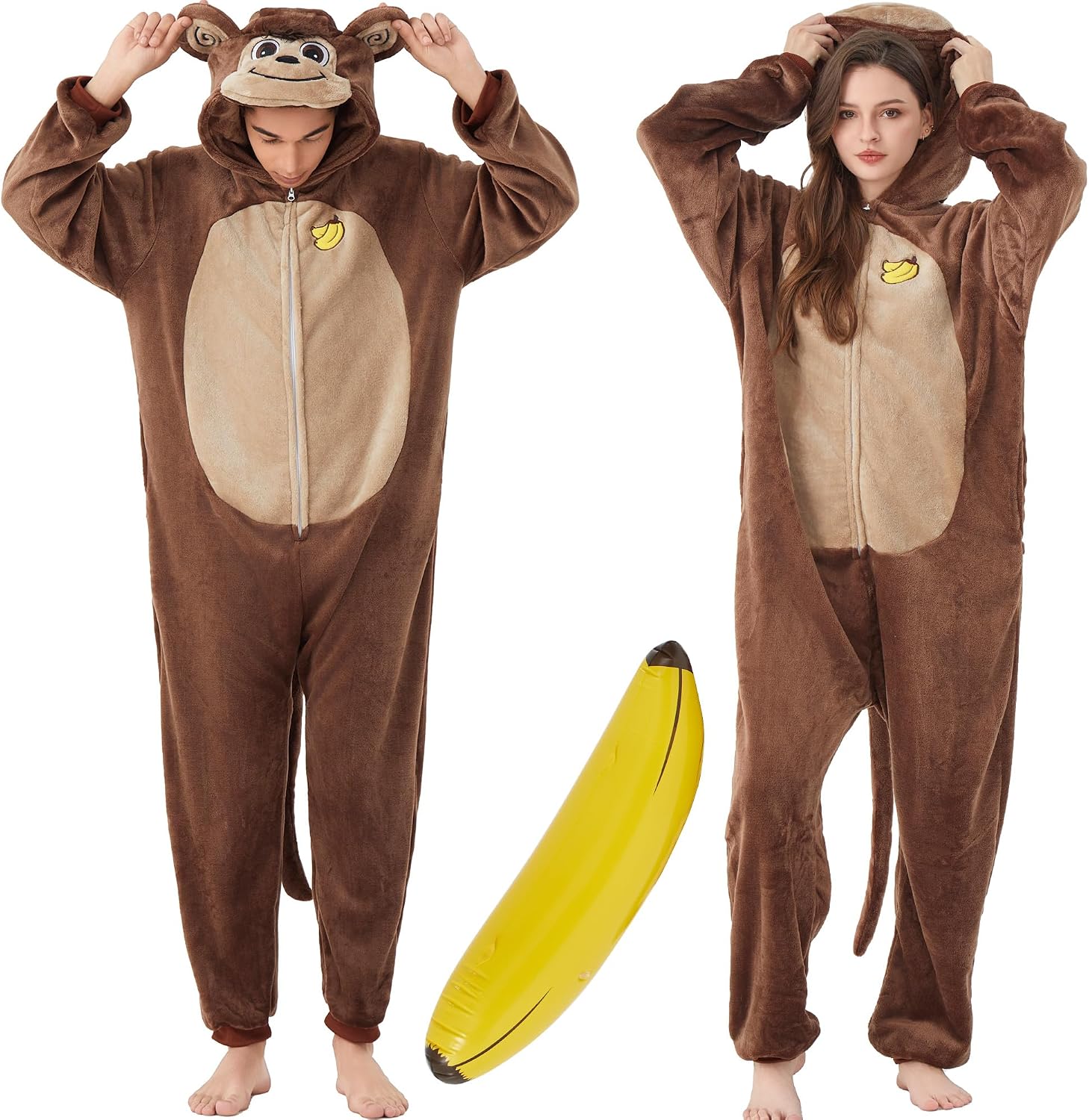Adult Animal Onesie Costume Monkey — WeirdThingsToBuy weird find