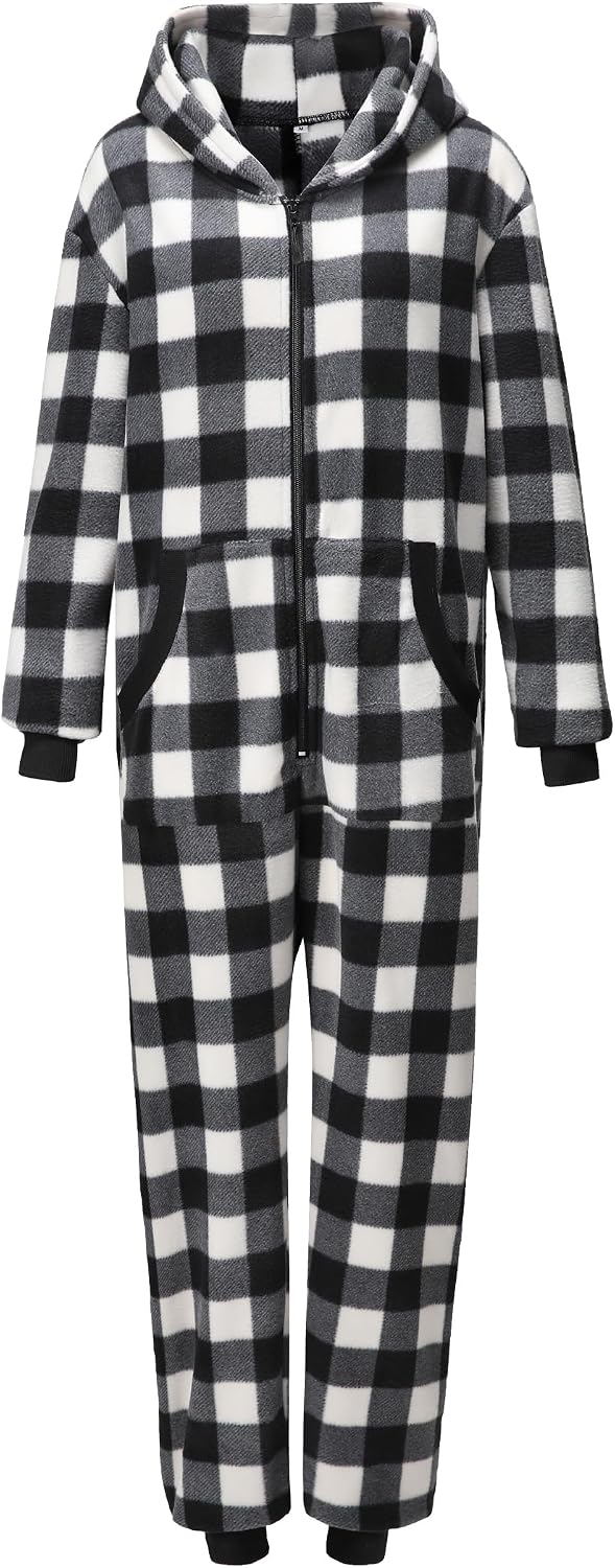 Adult Check Onesie Pajamas Comfy Situation — WeirdThingsToBuy weird find