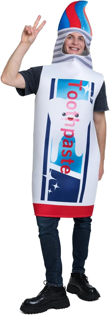 Adult Couple Toothpaste Costume Cosplay Energy — WeirdThingsToBuy weird find