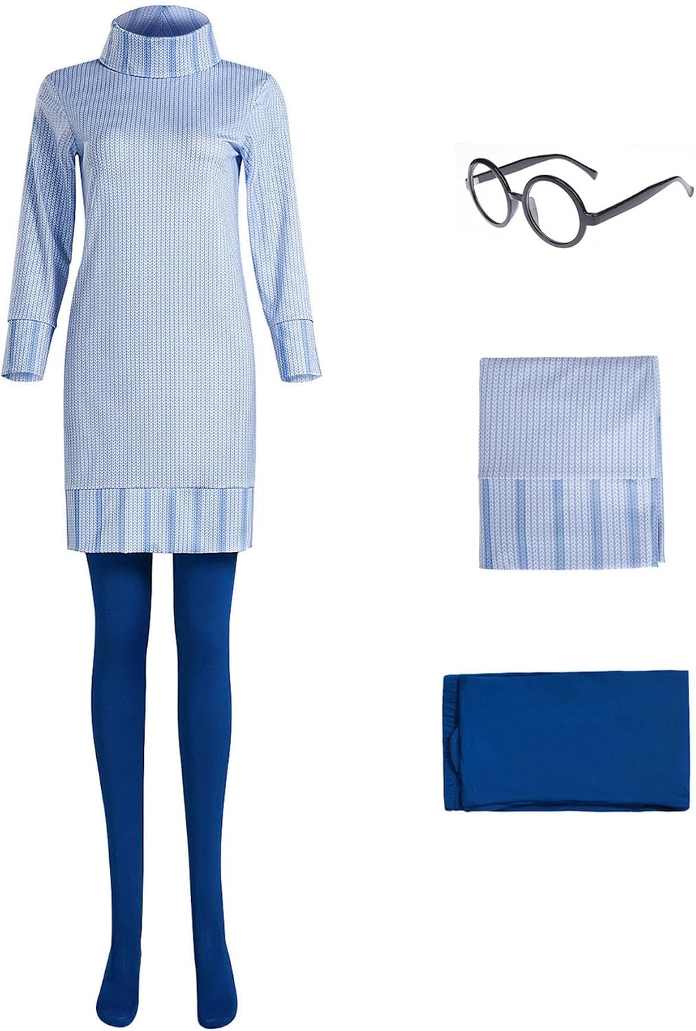 Adult Light Blue Turtleneck Dress Situation — WeirdThingsToBuy weird find