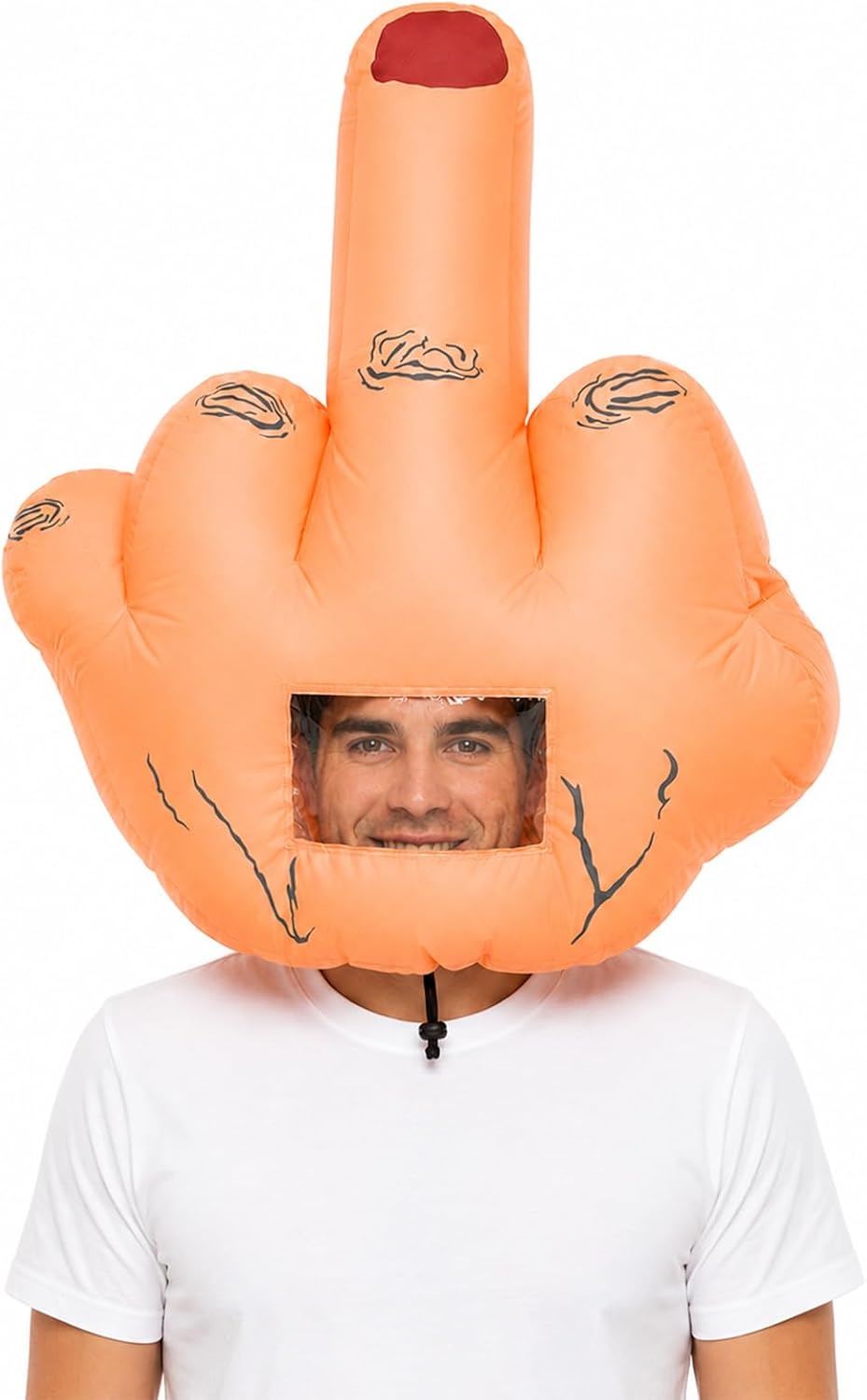 Adult Middle Finger Inflatable Costume Situation — WeirdThingsToBuy weird find