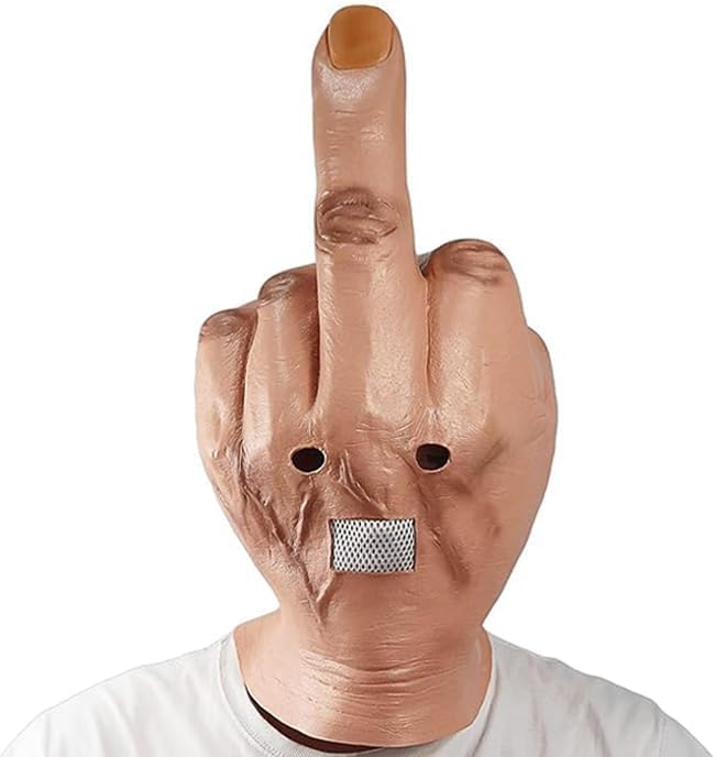 Adult Middle Finger Mask Funny Situation — WeirdThingsToBuy weird find