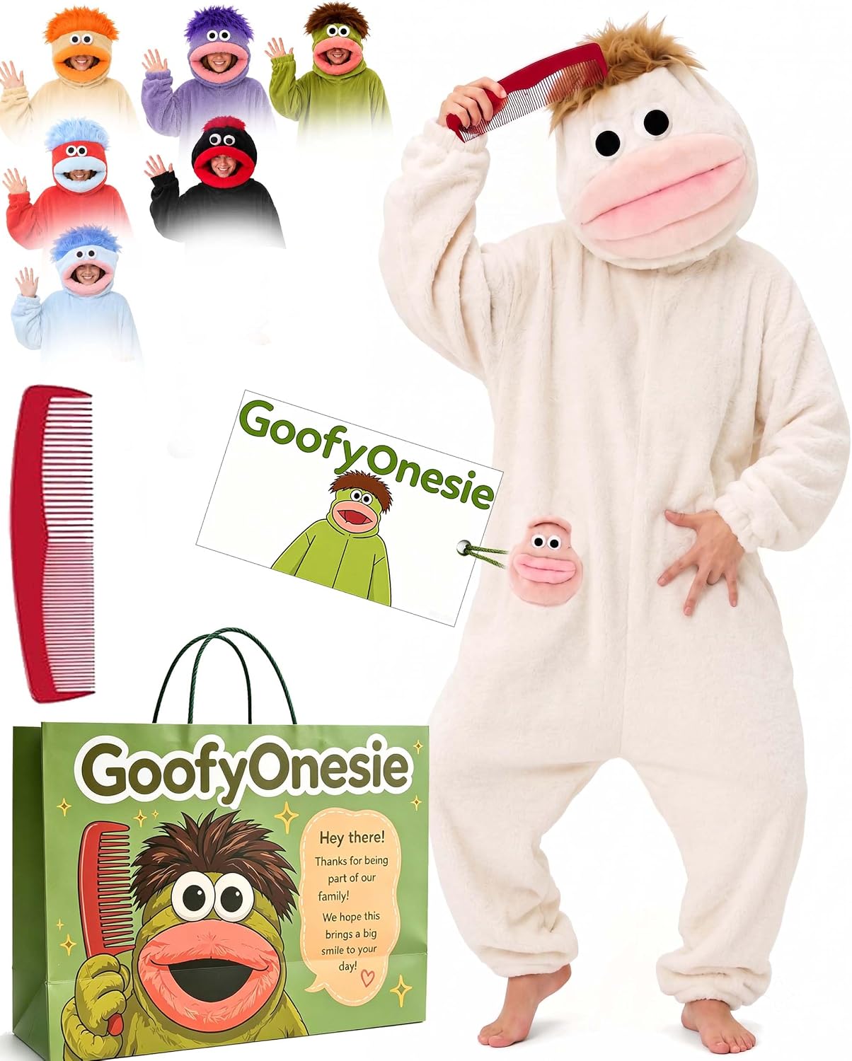 Adult Monster Onesie Styling Comb — WeirdThingsToBuy weird find