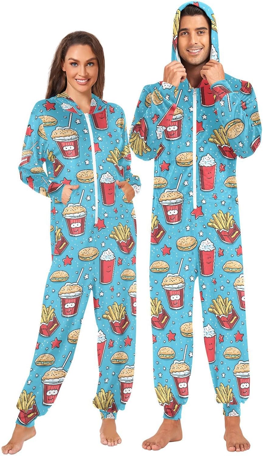Adult Onesie Pajamas Cartoon Food Energy — WeirdThingsToBuy weird find