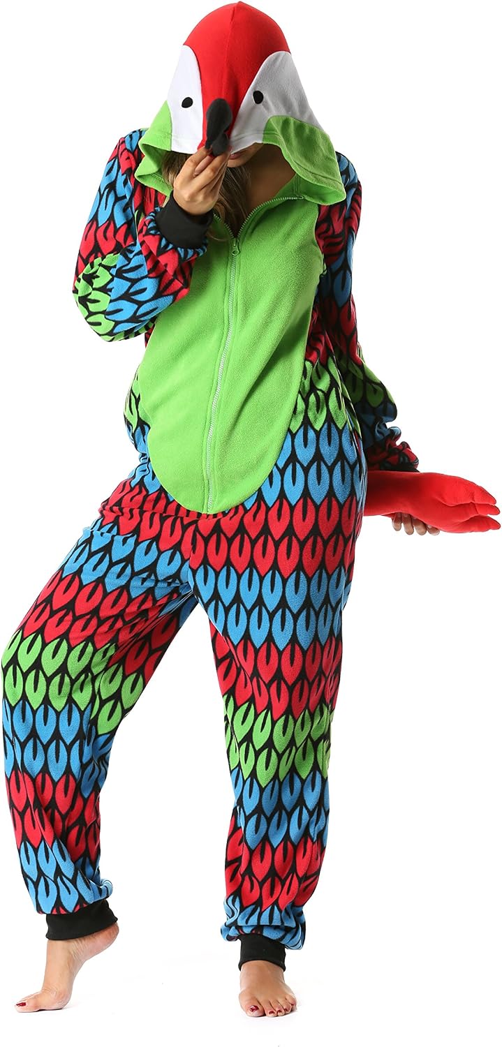 Adult Onesie Parrot Energy — WeirdThingsToBuy weird find