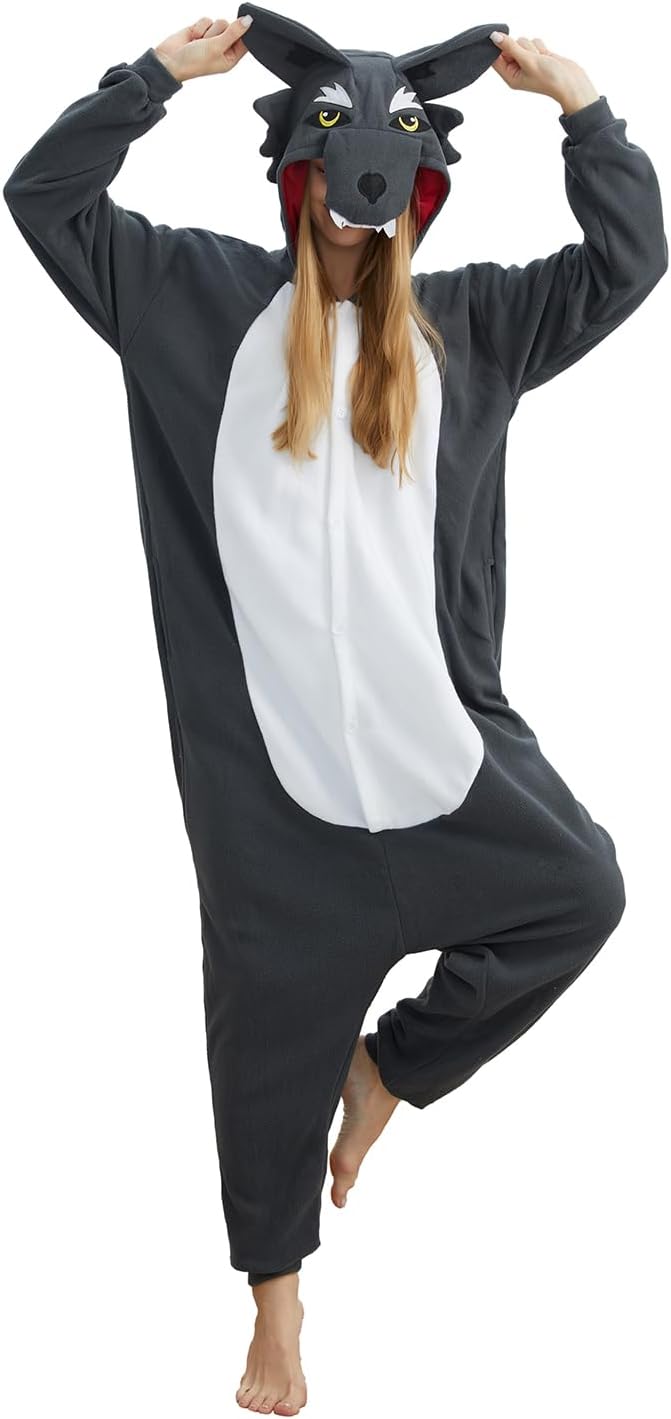 Adult Wolf Onesie Cosplay Costume Energy — WeirdThingsToBuy weird find