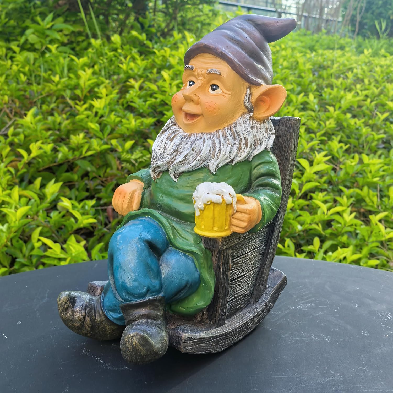 Ahbuohe Drinking Beer Garden Gnome Situation — WeirdThingsToBuy weird find