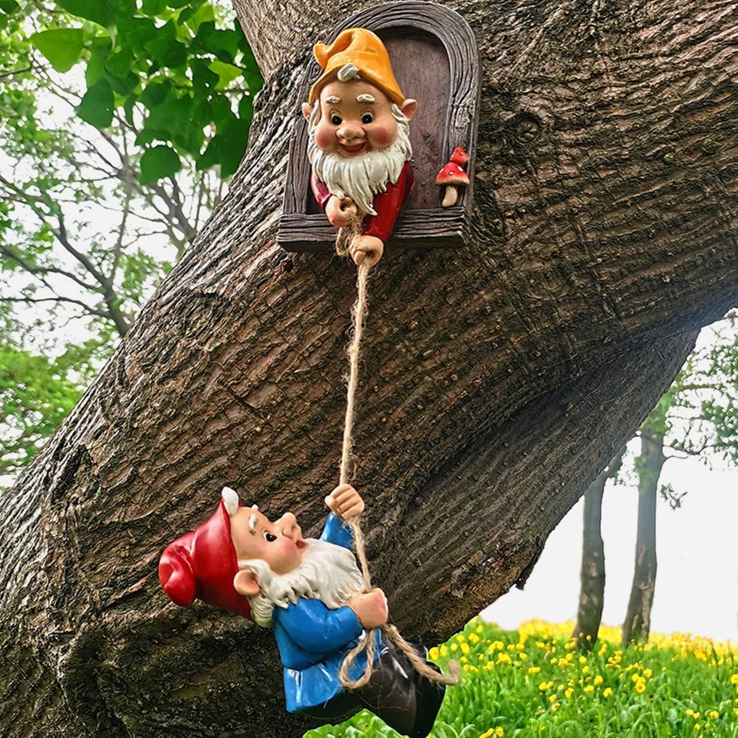 Ahbuohe Gnome Garden Decoration Climbing Situation — WeirdThingsToBuy weird find