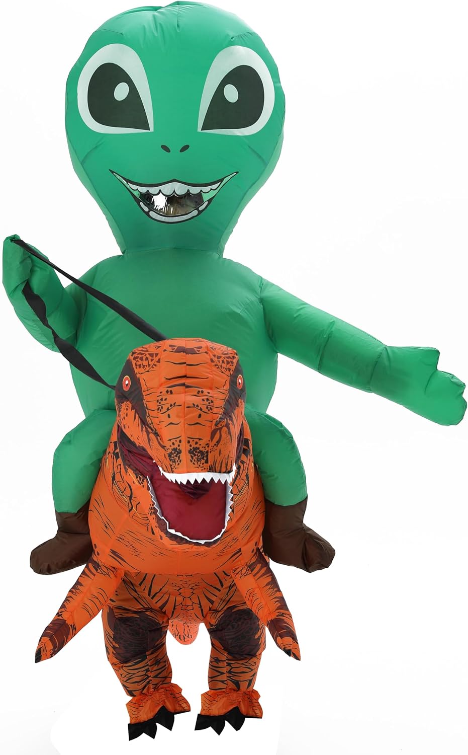 Alien Riding Dinosaur Inflatable Suit — WeirdThingsToBuy weird find