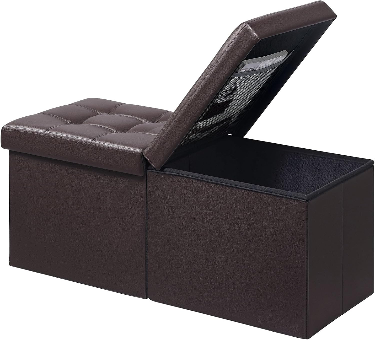 Amassmile Footrest Ottoman Storage Bench Situation — WeirdThingsToBuy weird find