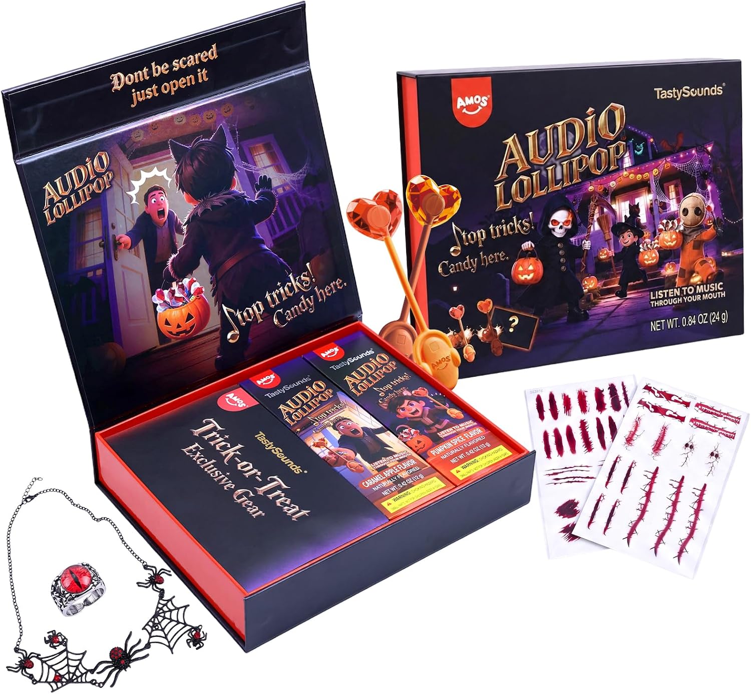 Amos Tastysounds Halloween Music Lollipop Energy — WeirdThingsToBuy weird find