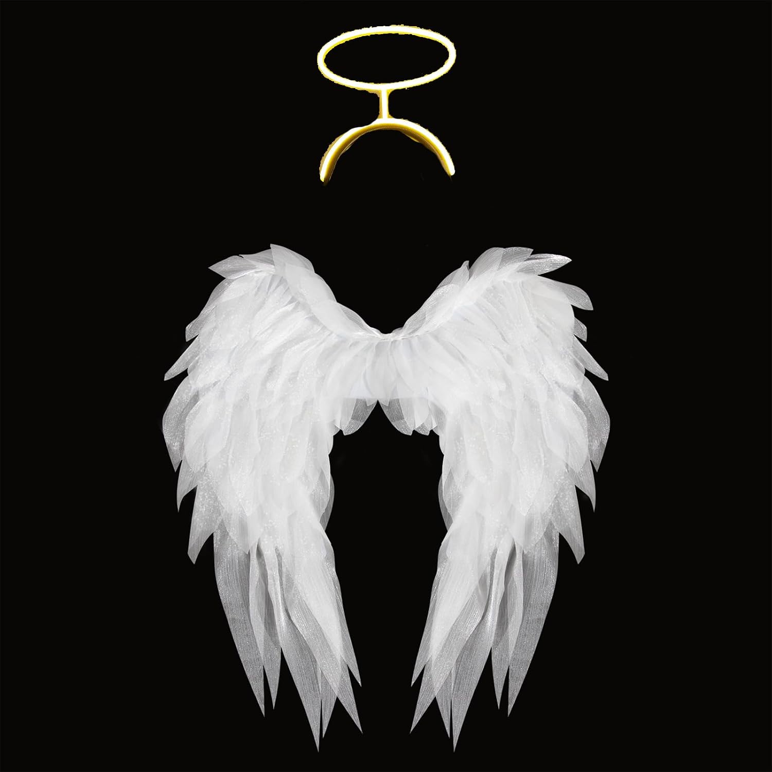 Angel Wings Glowing Halo Headband Situation — WeirdThingsToBuy weird find
