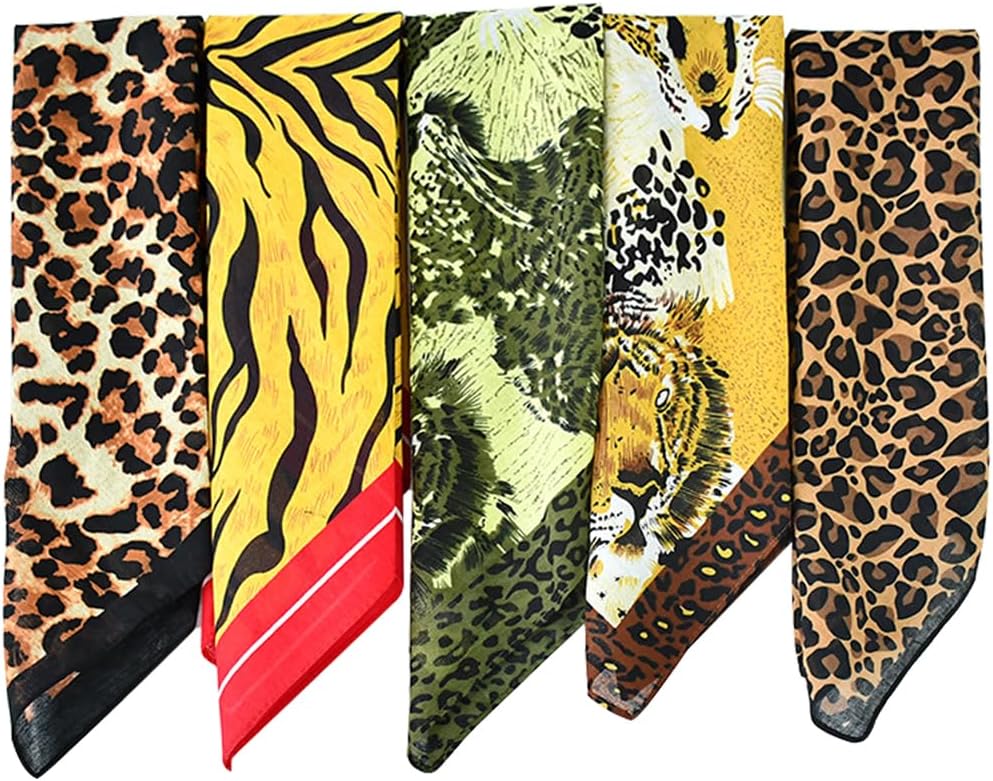Animal Print Bandana 5 Pack — WeirdThingsToBuy weird find