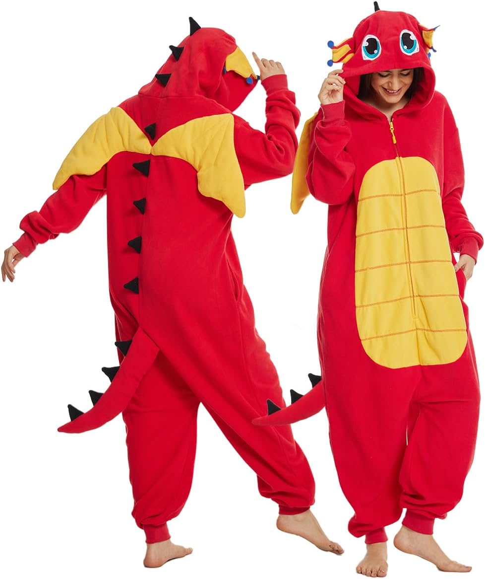 Animal Red Dragon Pajamas Unisex Energy — WeirdThingsToBuy weird find