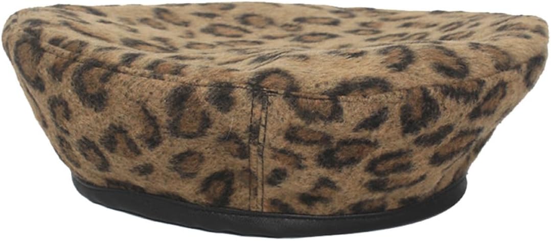 Artist Leopard Beret Felt Hat Energy — WeirdThingsToBuy weird find