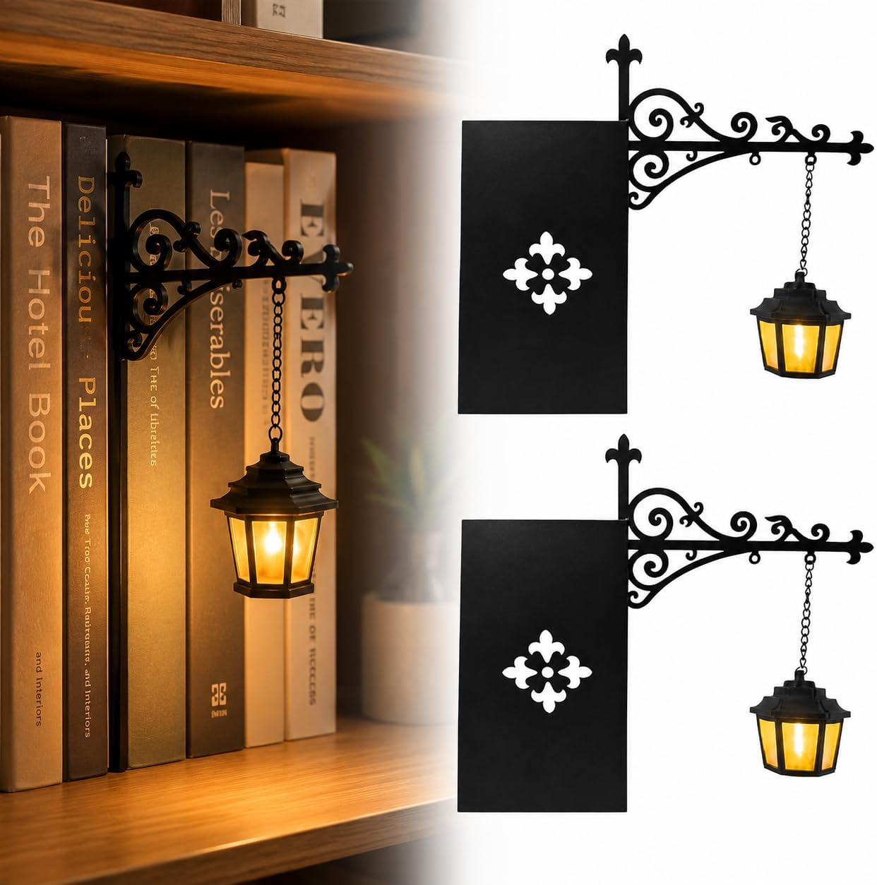 Atallit Nooklight Bookshelf Library Lantern — WeirdThingsToBuy weird find