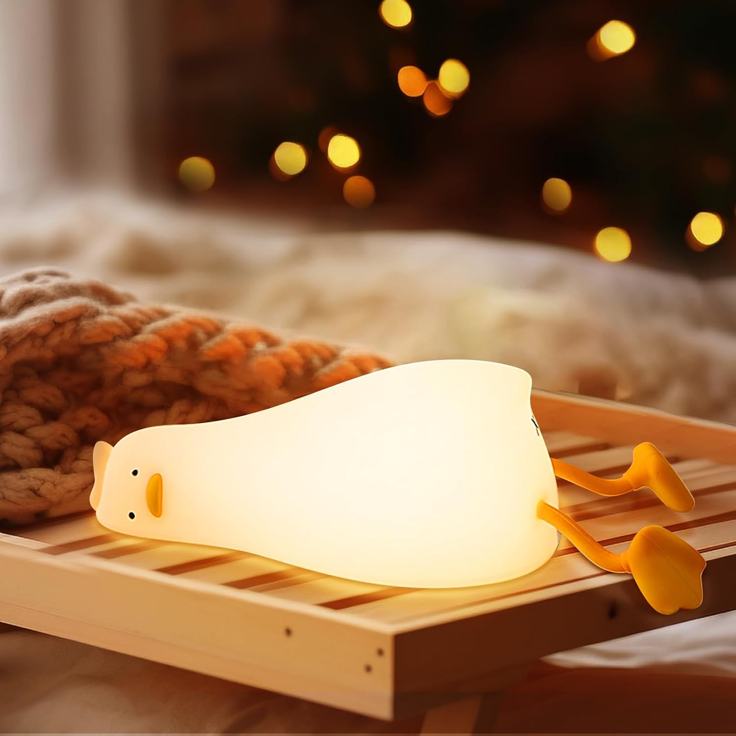Avacom Duck Night Light Lying Situation — WeirdThingsToBuy weird find