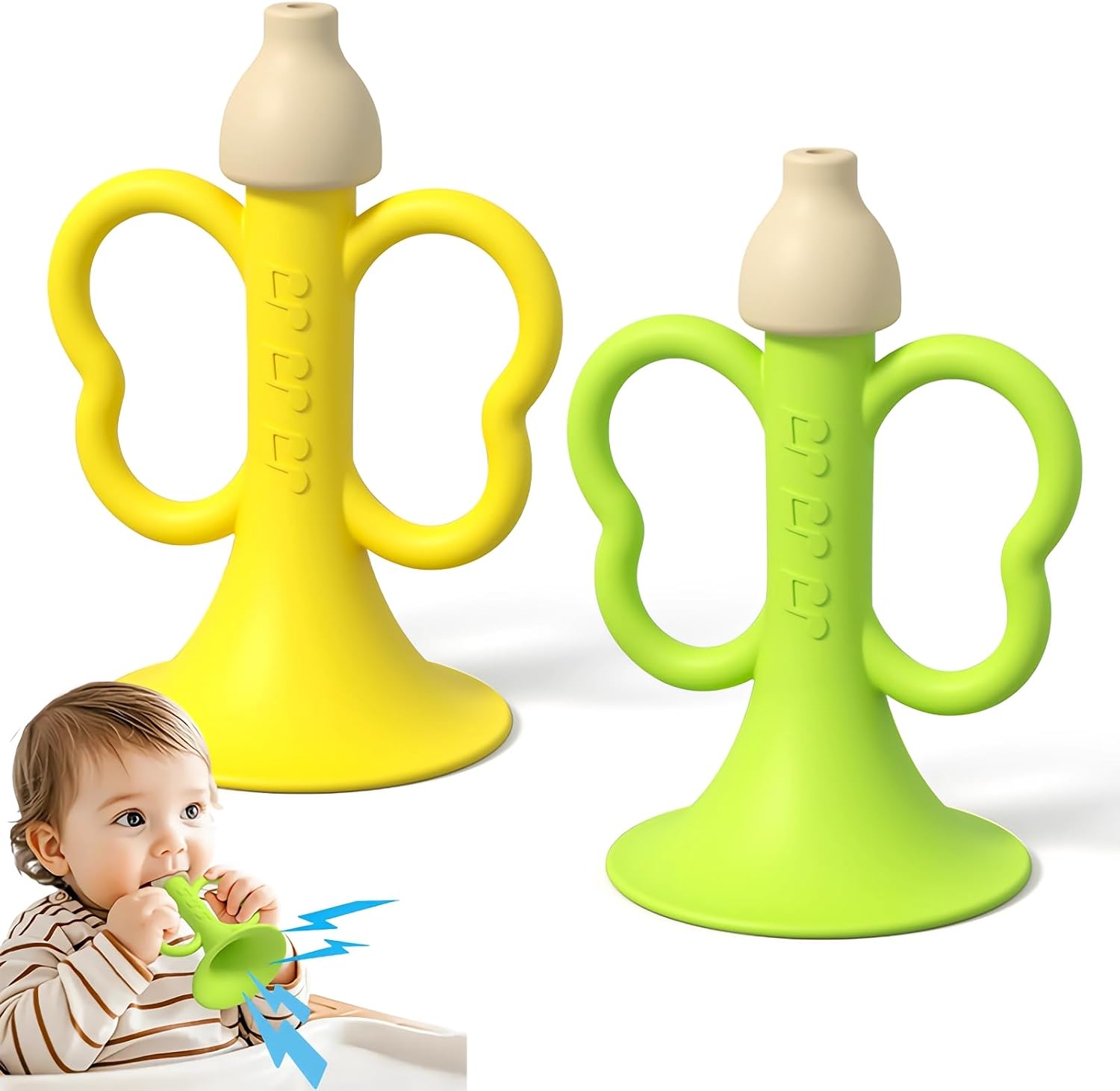 Baby Trumpet Toy 2pcs Silicone — WeirdThingsToBuy weird find