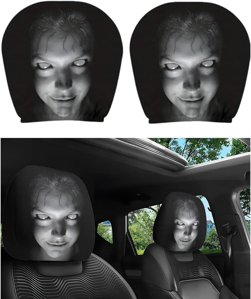 Bazuo 2pcs Ghost Face Headrest — WeirdThingsToBuy weird find