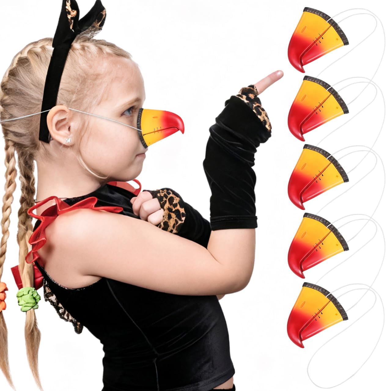 Bird Mask 5pcs Fake Parrot Energy — WeirdThingsToBuy weird find