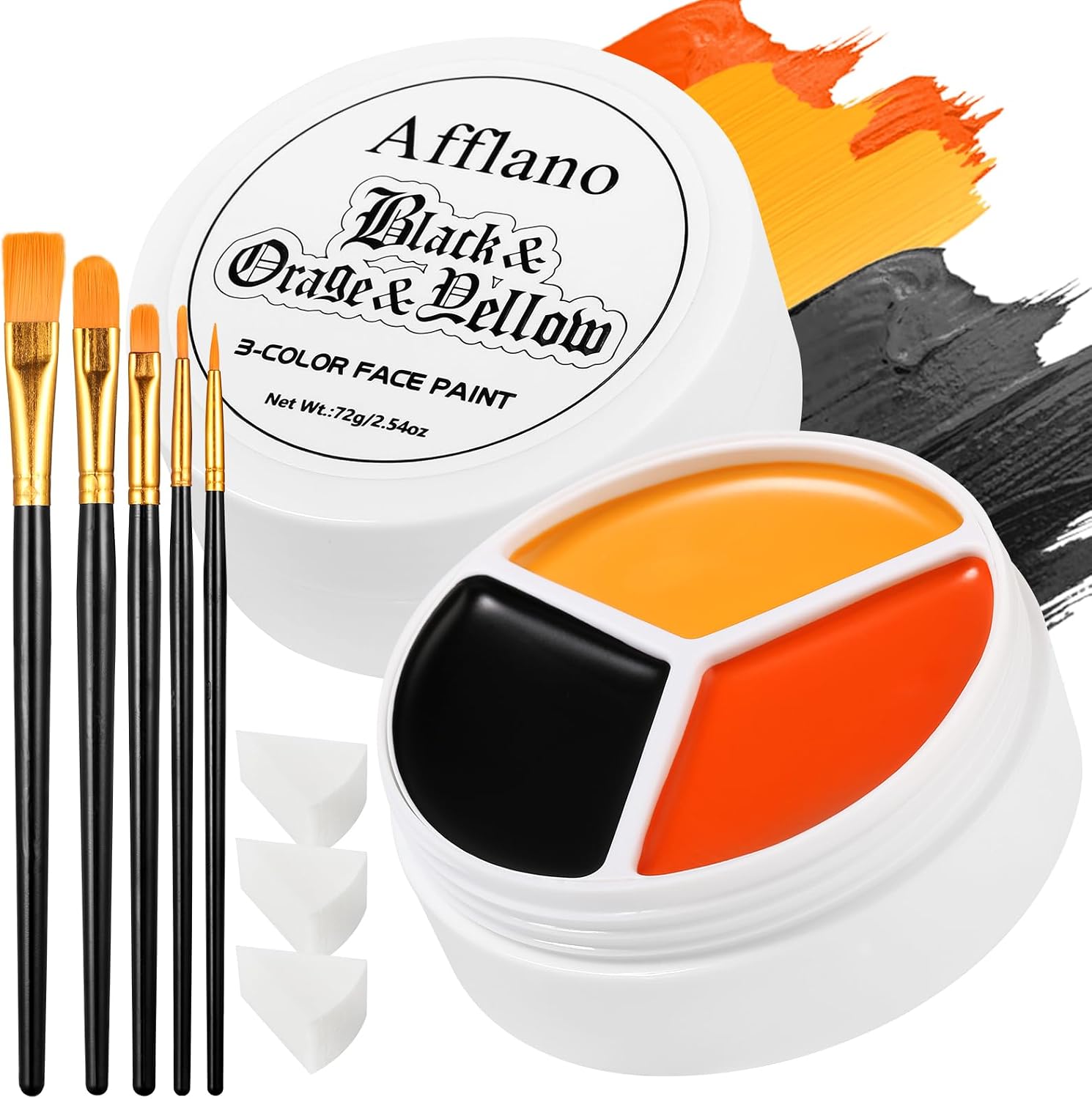 Black Yellow Orange Face Body — WeirdThingsToBuy weird find