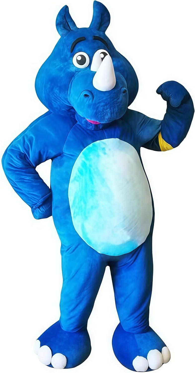 Blue Rhino Mascot Cosume Animal — WeirdThingsToBuy weird find