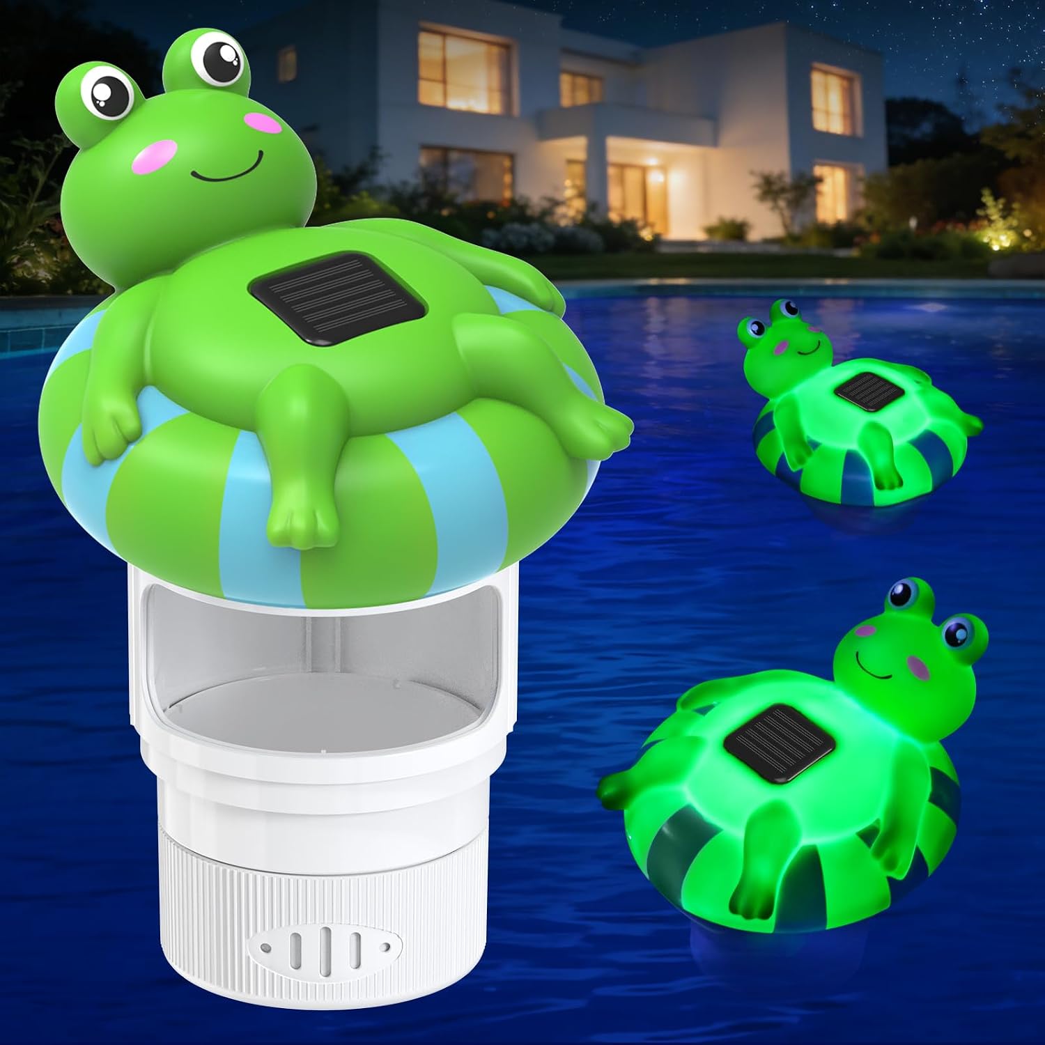 Blufree Pool Chlorine Floater Frog Situation — WeirdThingsToBuy weird find