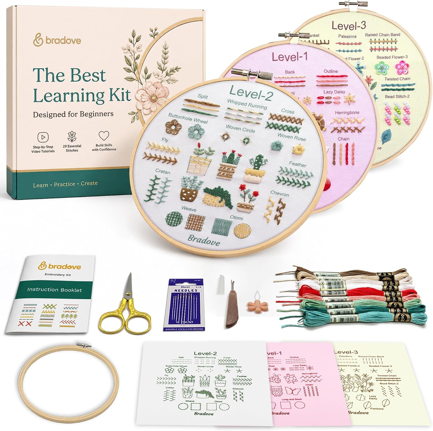 Bradove Beginner Embroidery Kit Adults Situation — WeirdThingsToBuy weird find