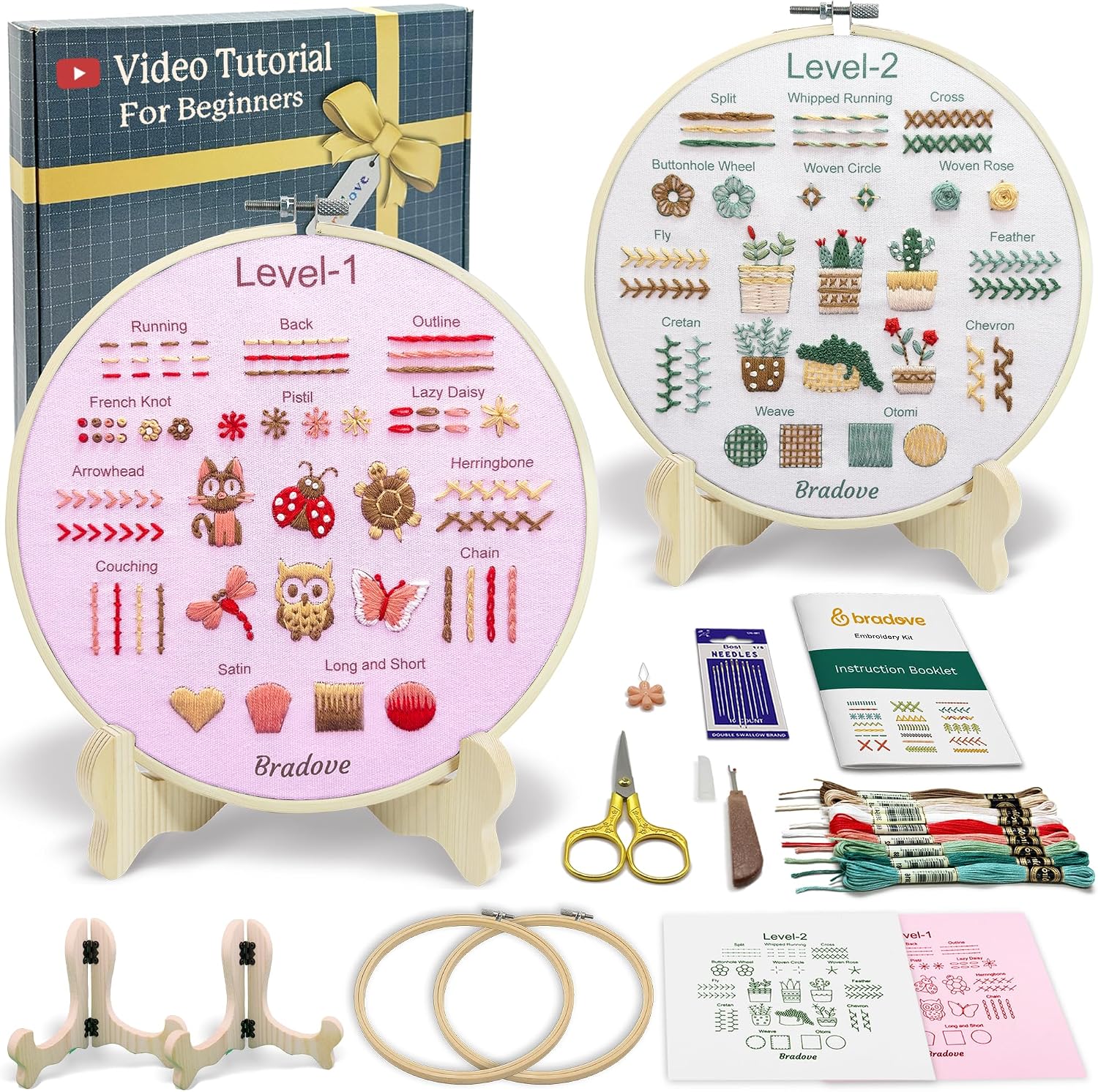 Bradove Beginner Embroidery Kit Adults Situation — WeirdThingsToBuy weird find