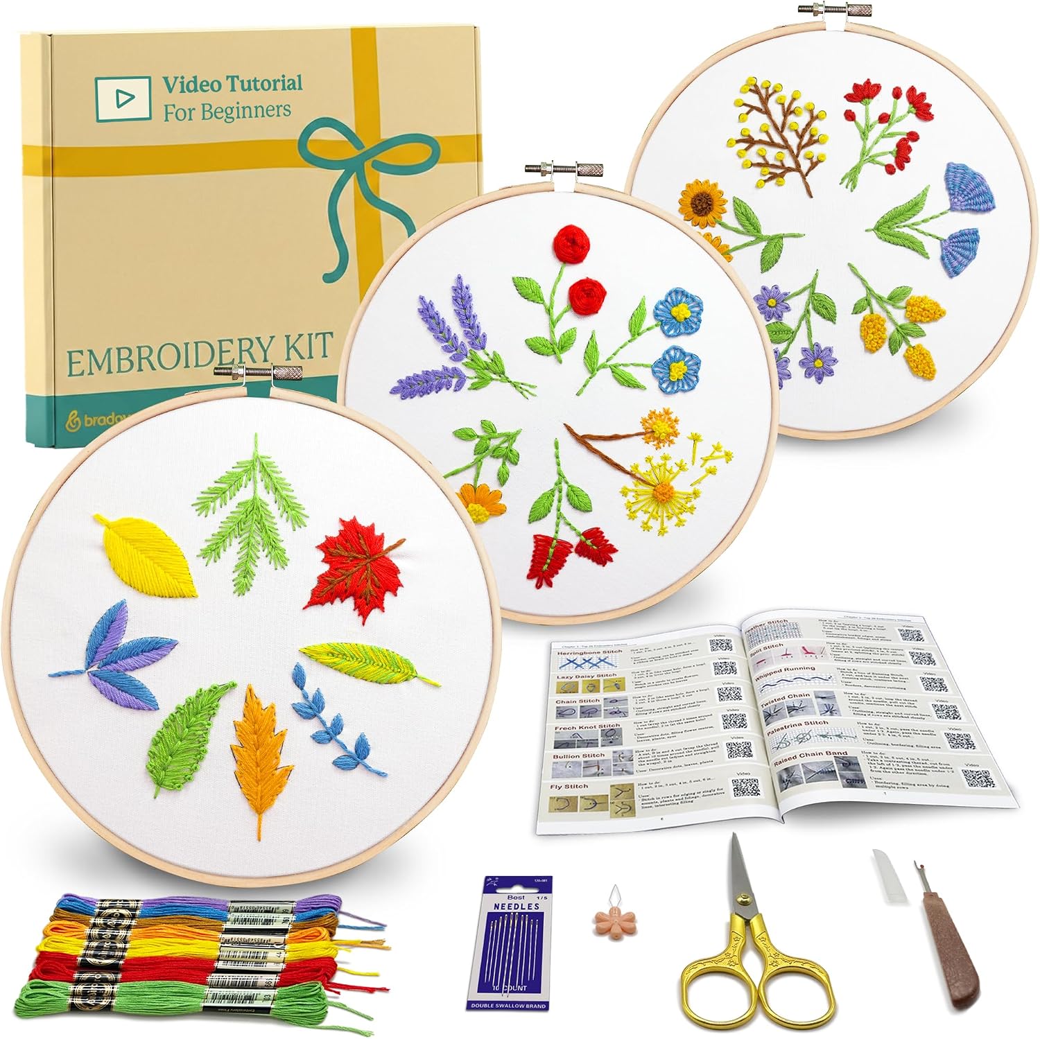Bradove Leaves & Flowers Embroidery Situation — WeirdThingsToBuy weird find