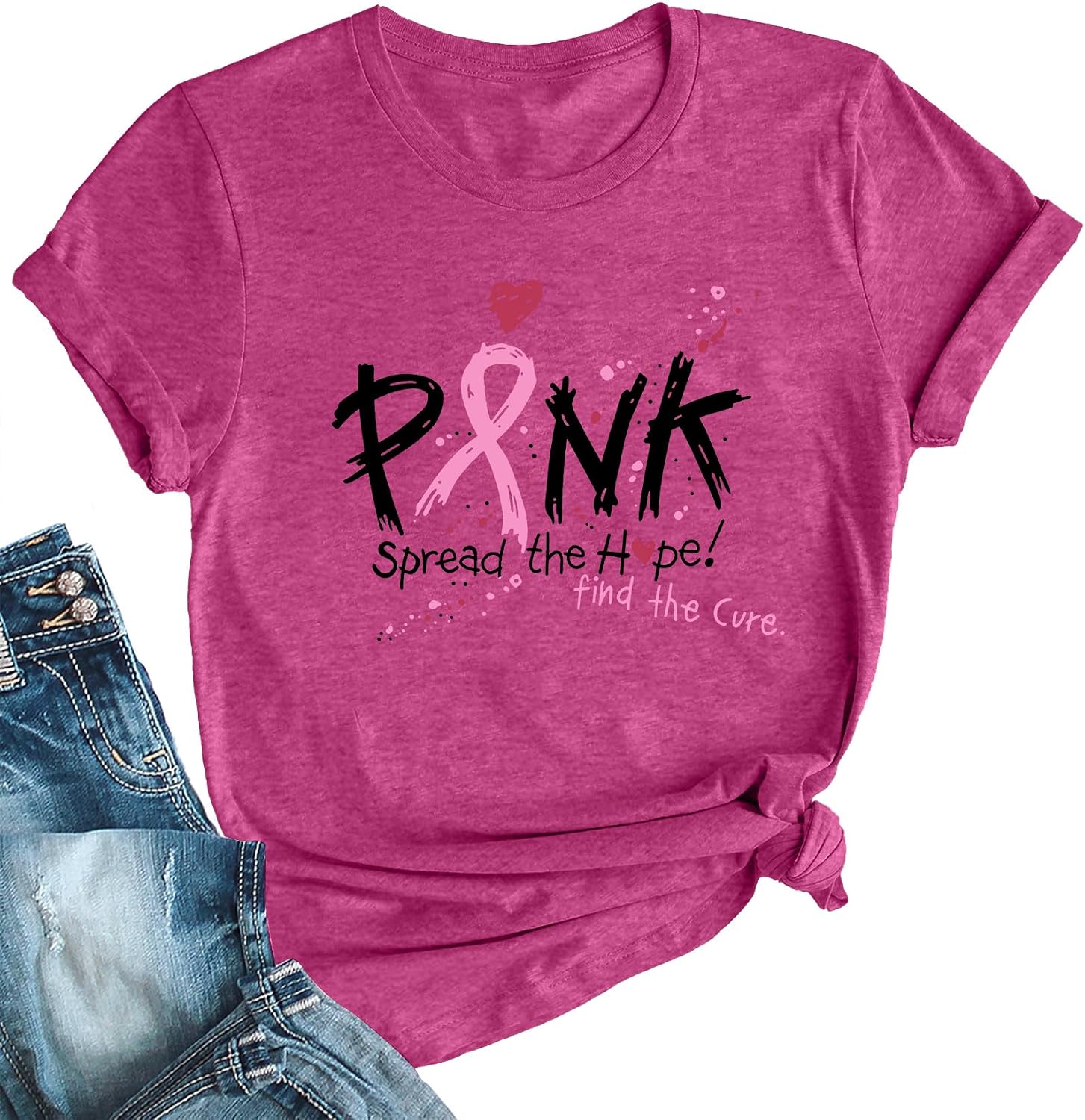 Breast Cancer Shirts Women Pink — WeirdThingsToBuy weird find