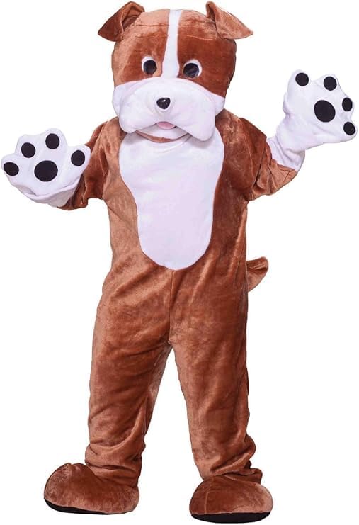Brown Bulldog Mascot Costume Party — WeirdThingsToBuy weird find