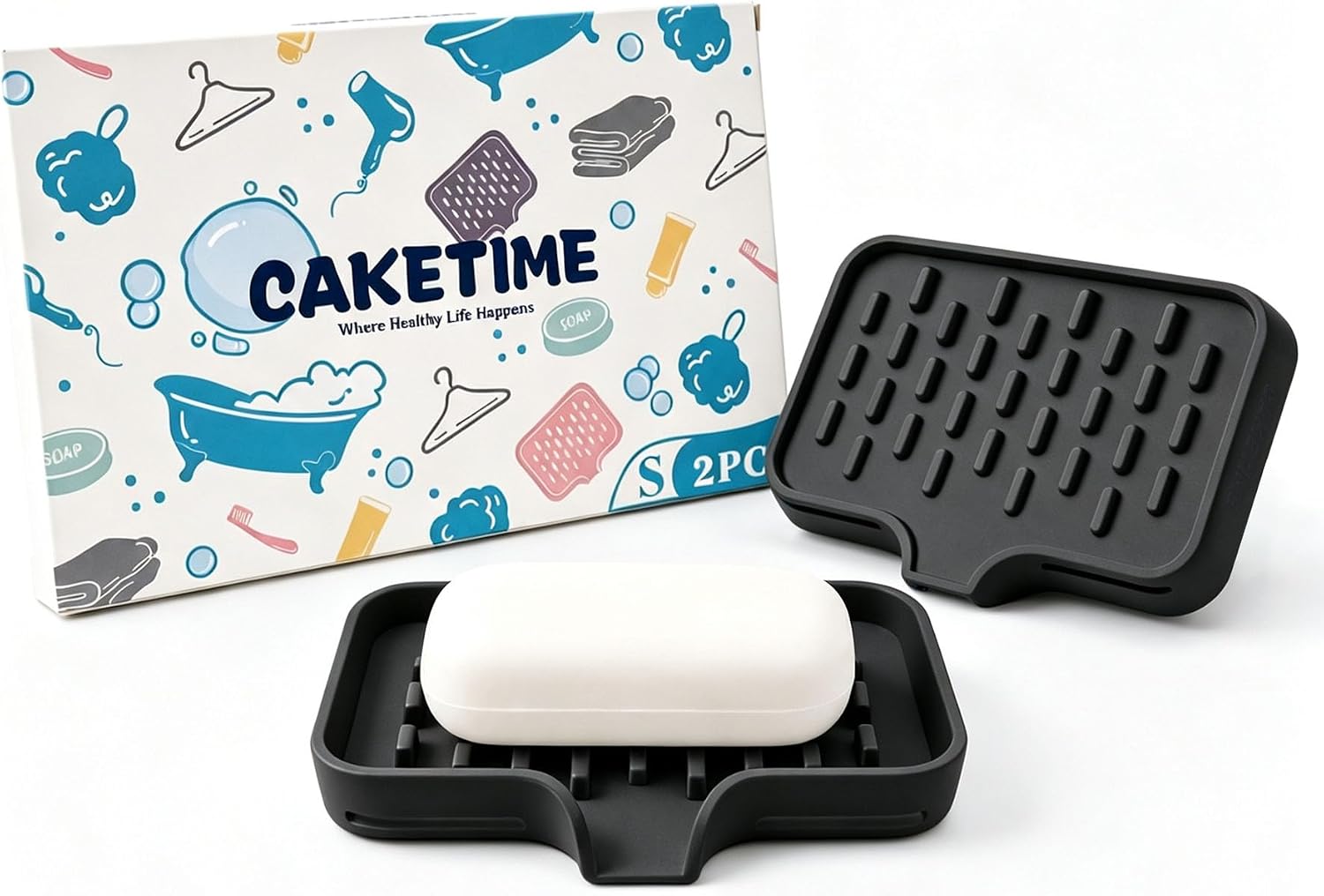 Caketime 2 Pack Silicone Soap Situation — WeirdThingsToBuy weird find
