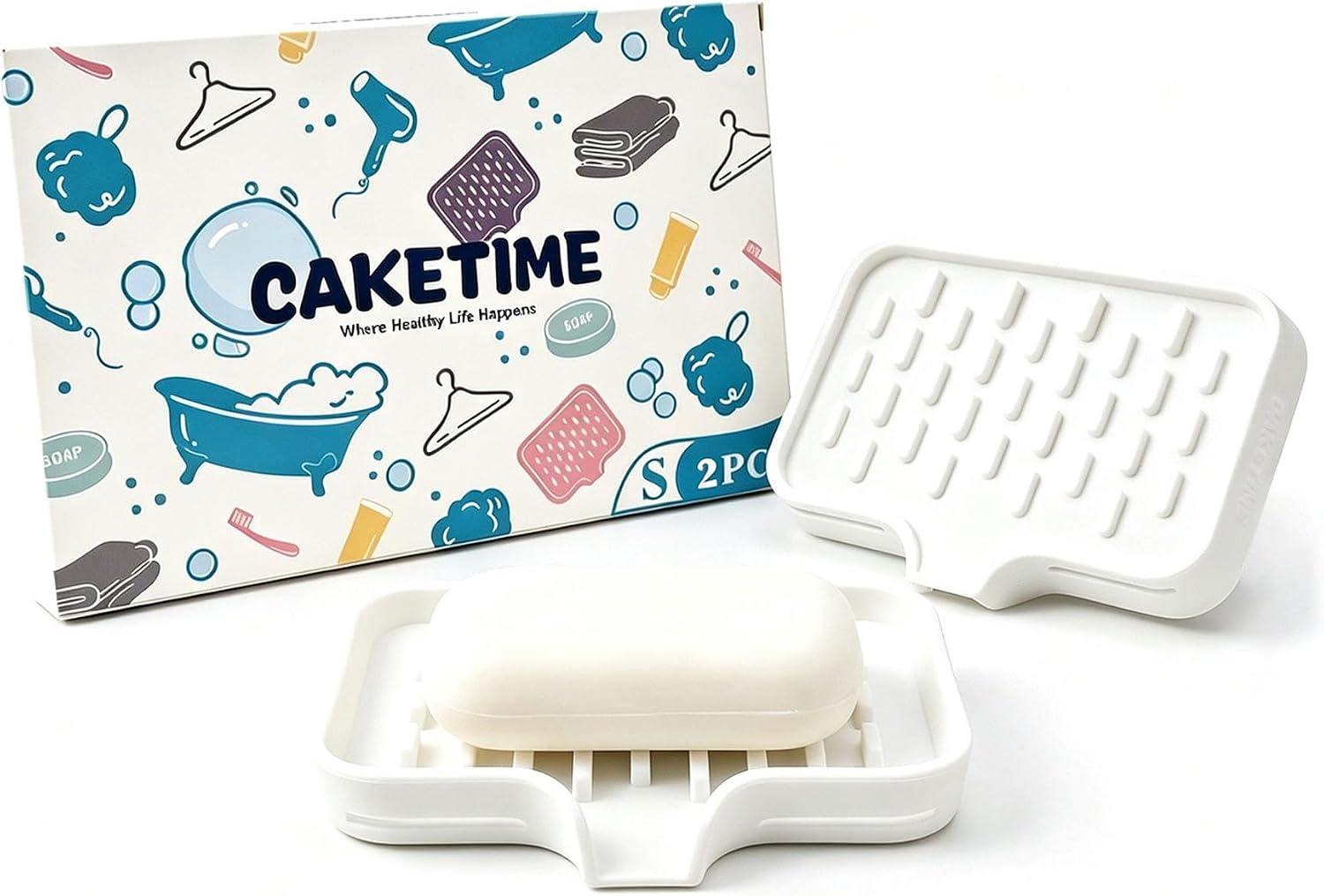 Caketime 2 Pack Silicone Soap — WeirdThingsToBuy weird find