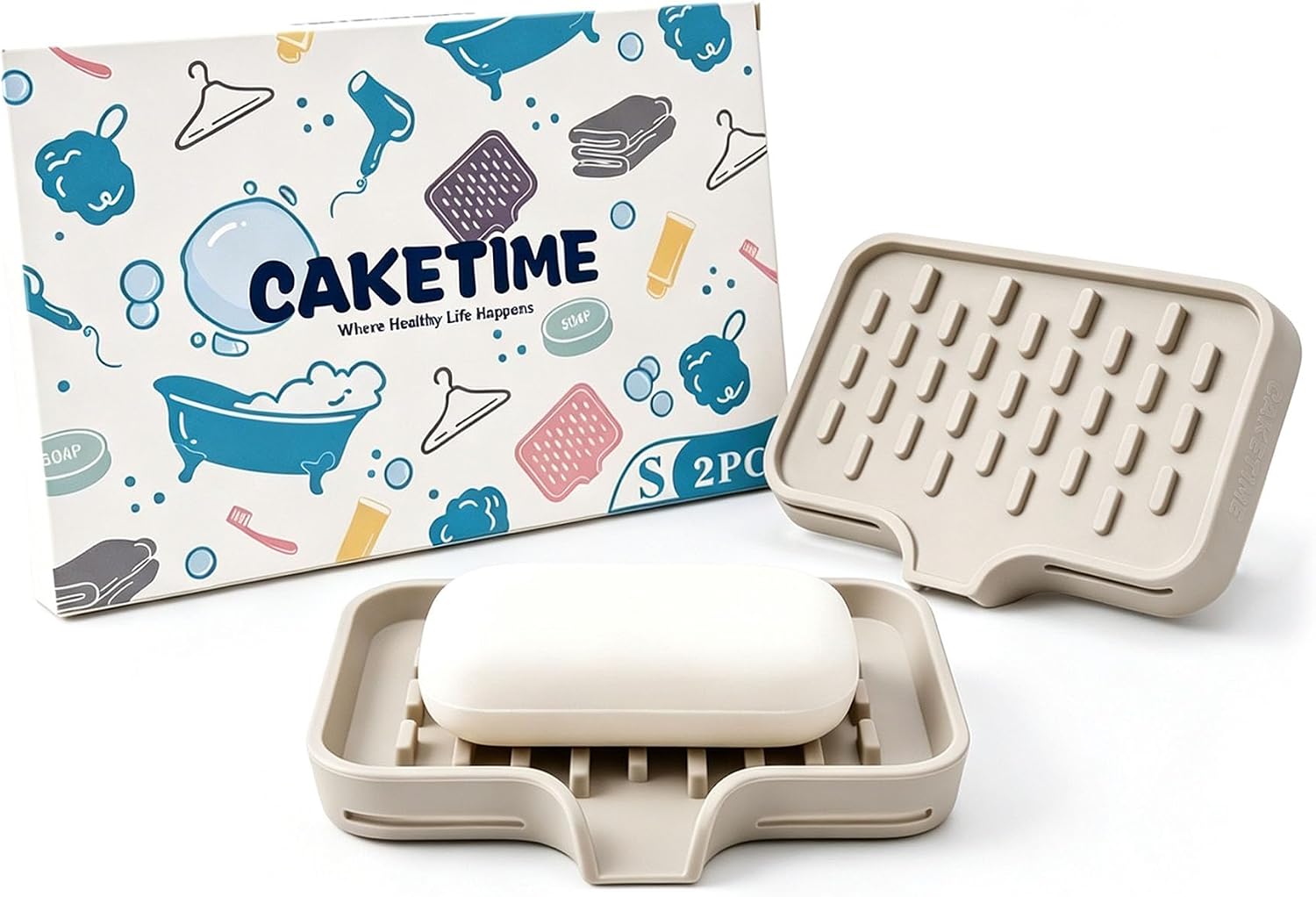 Caketime 2 Pack Silicone Soap — WeirdThingsToBuy weird find