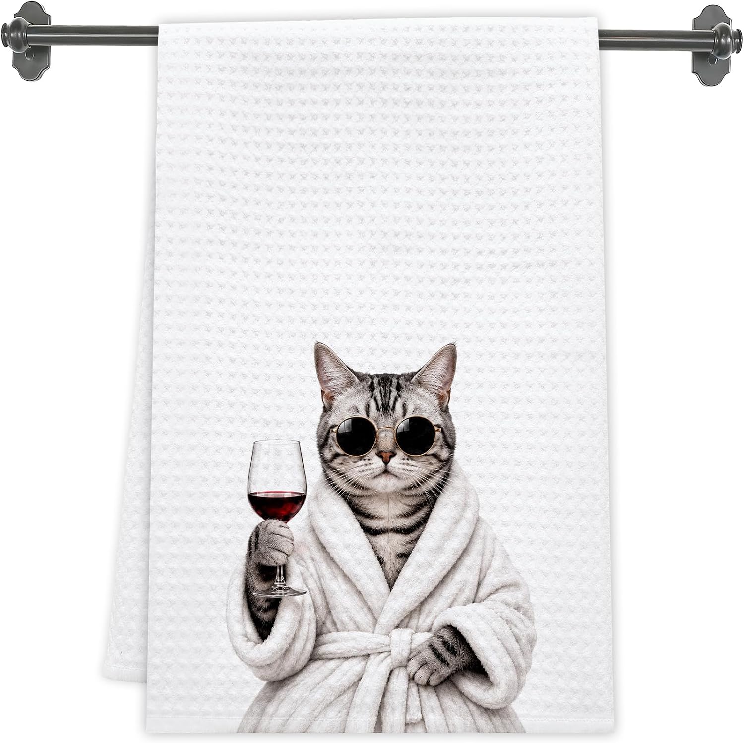 Cat Hand Towels Silver Tabby Situation — WeirdThingsToBuy weird find