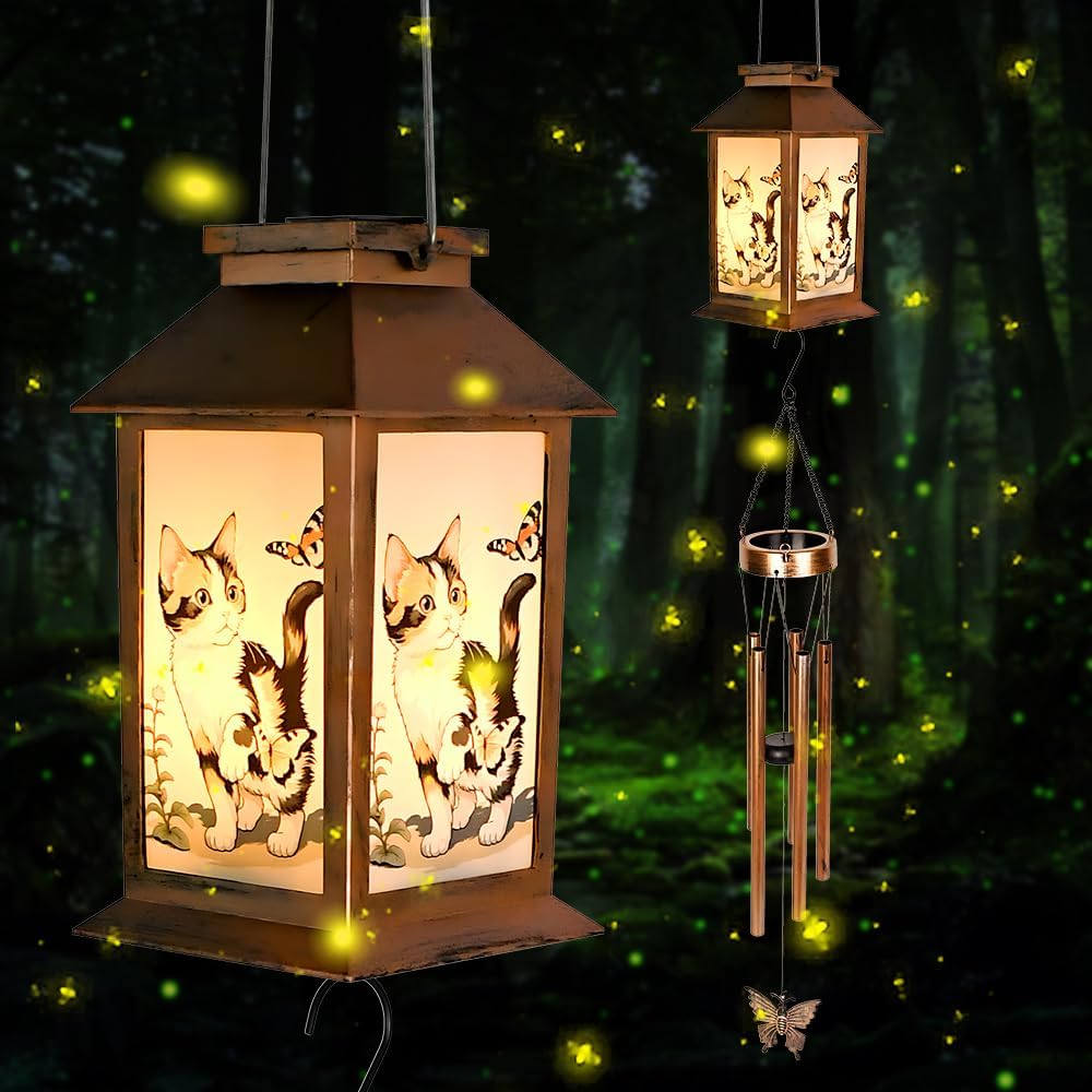 Cat Lantern House Solar Wind Energy — WeirdThingsToBuy weird find