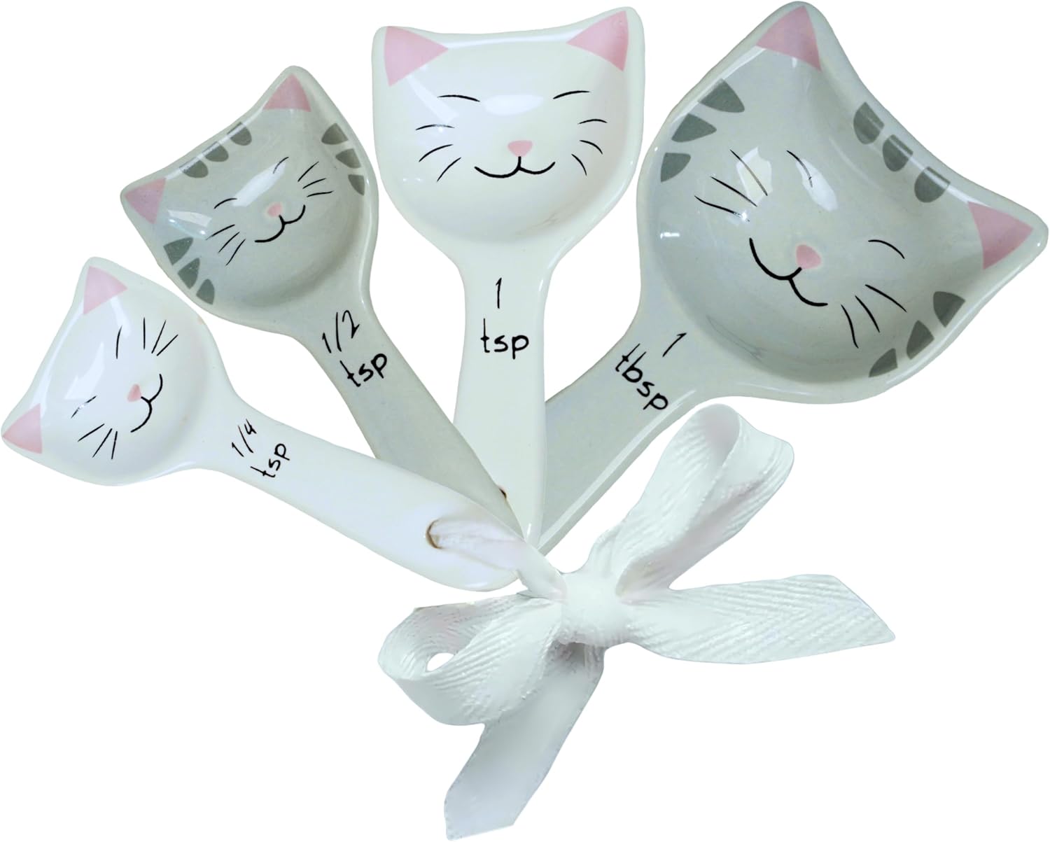 Cat Measuring Spoons Ceramic Baking Situation — WeirdThingsToBuy weird find