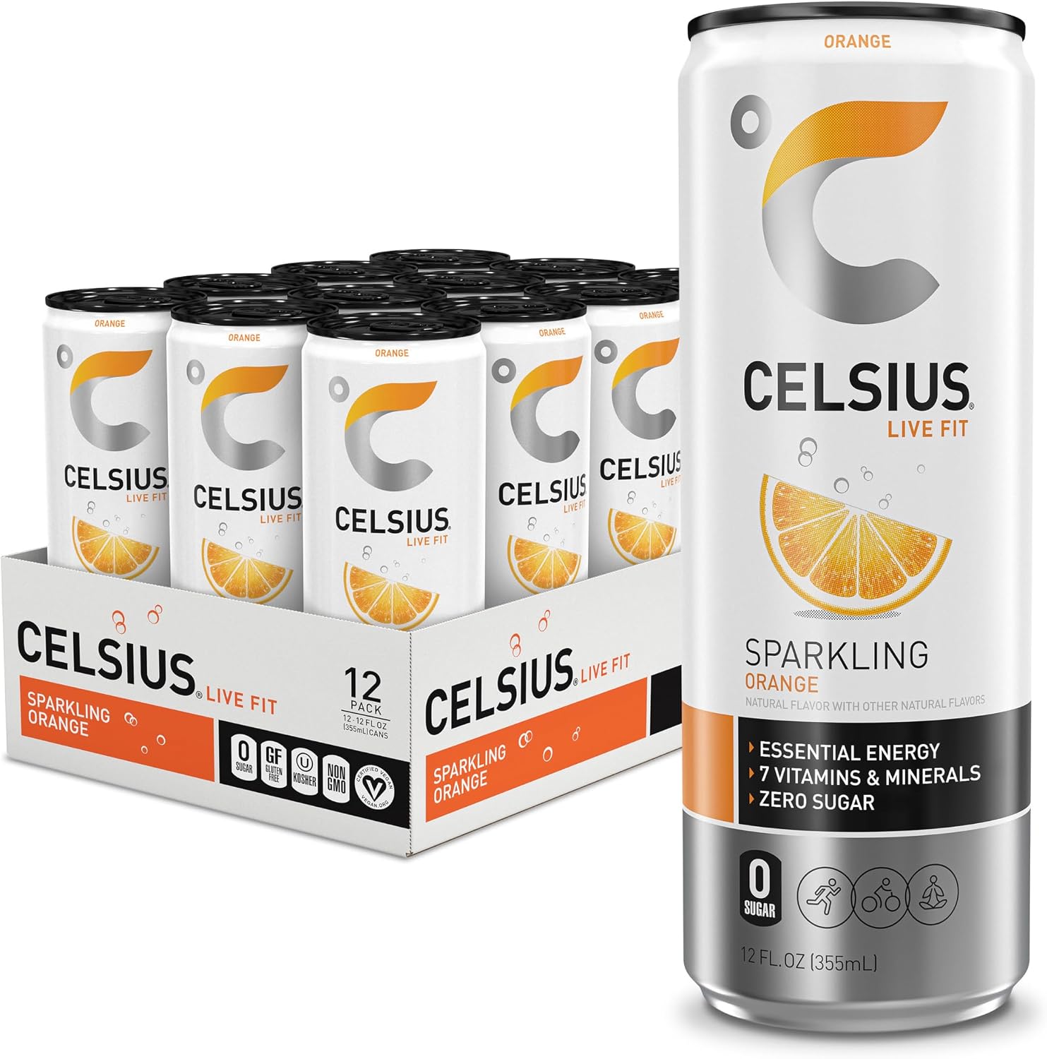 Celsius Sparkling Orange Sugar Free — WeirdThingsToBuy weird find