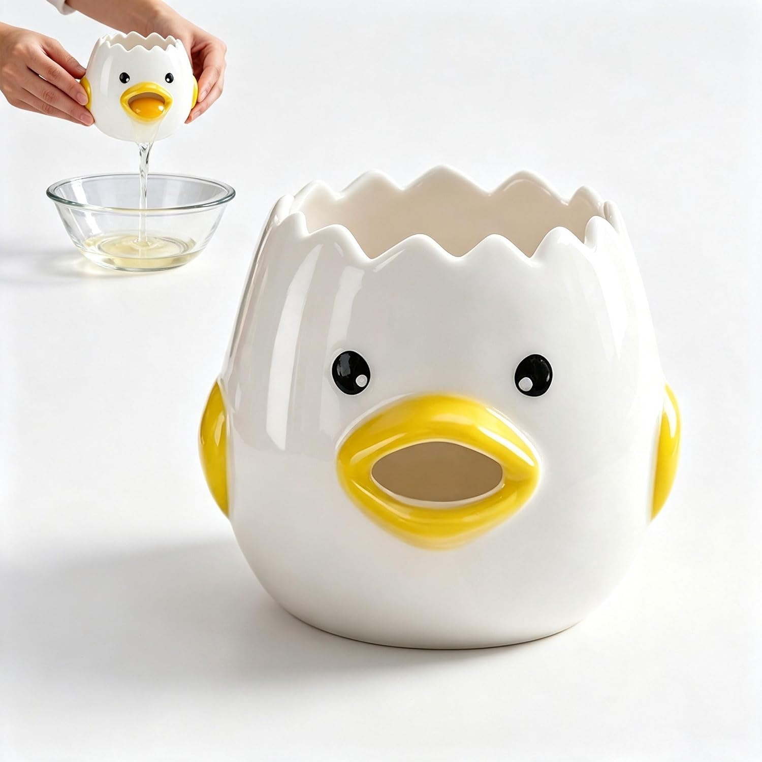Ceramic Egg Separator Novelty Chick Situation — WeirdThingsToBuy weird find