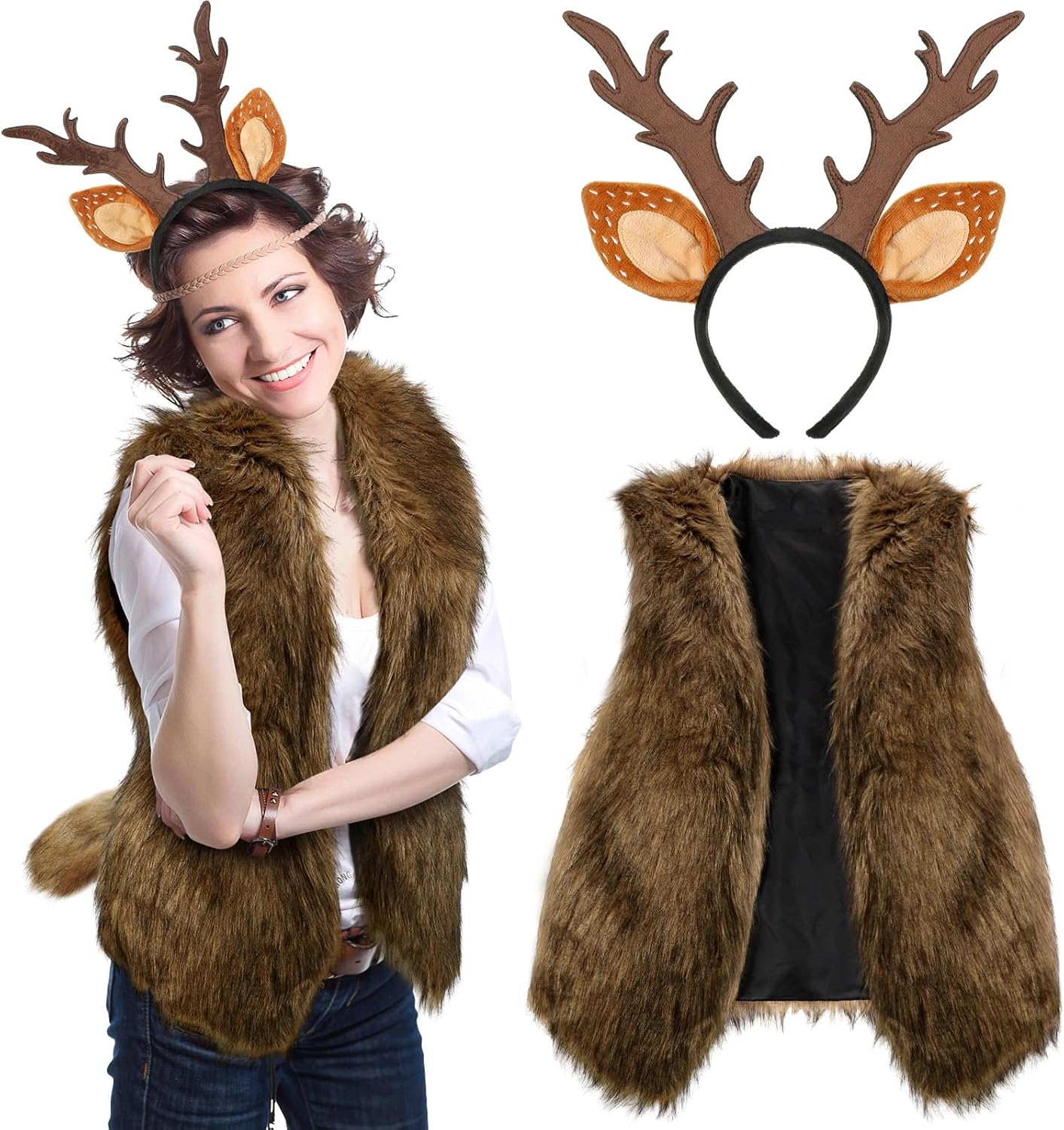 Certified 2pcs Deer Costume Set Antlers — WeirdThingsToBuy weird find