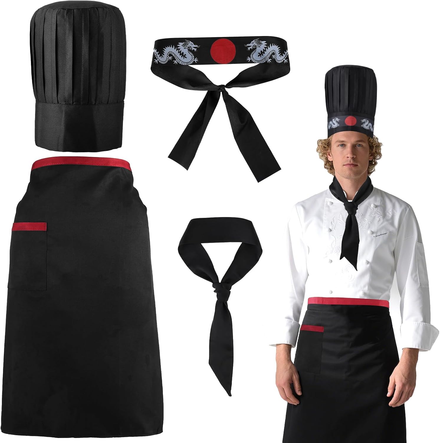 Certified 4pcs Hibachi Chef & Apron — WeirdThingsToBuy weird find