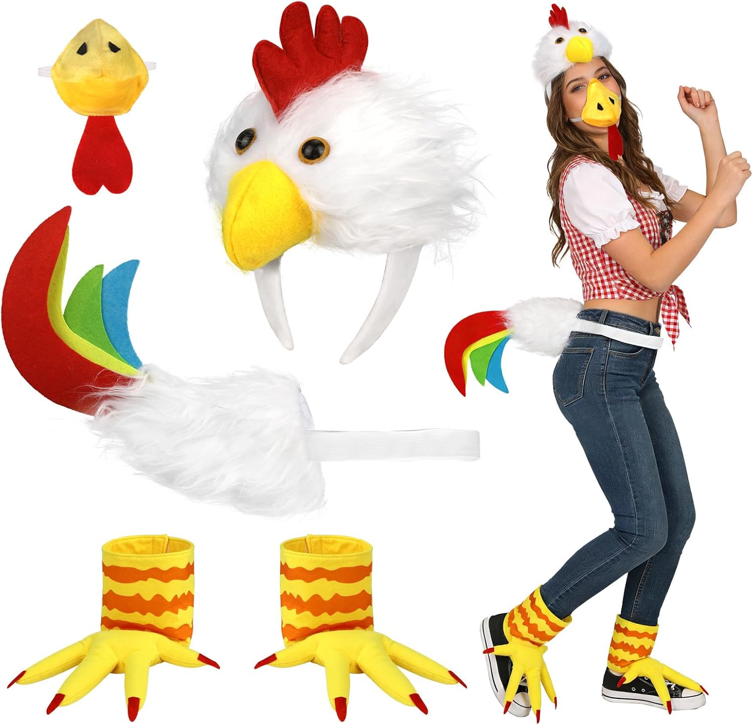 Certified 5pcs Chicken Costume Women Men — WeirdThingsToBuy weird find