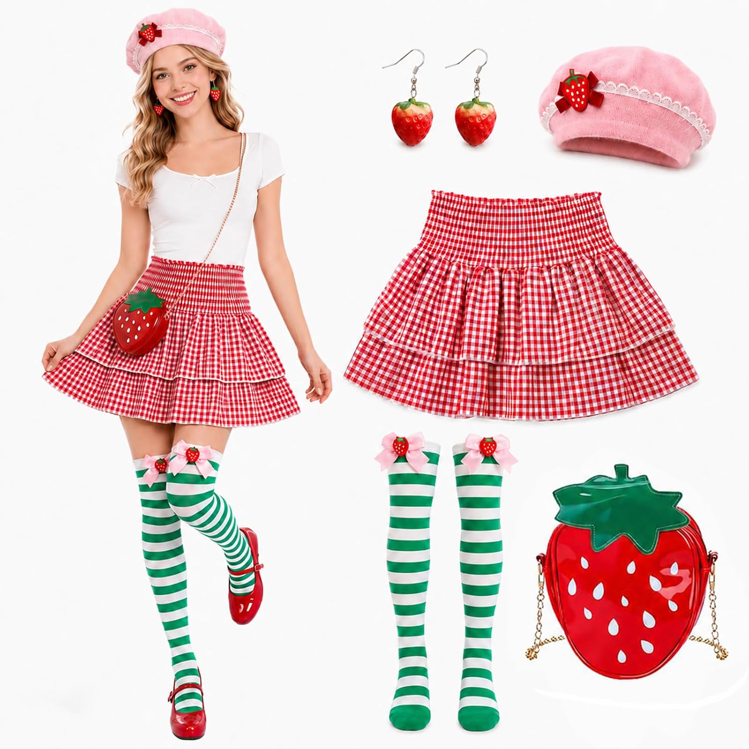 Certified 5pcs Strawberry Cake Costume Halloween — WeirdThingsToBuy weird find