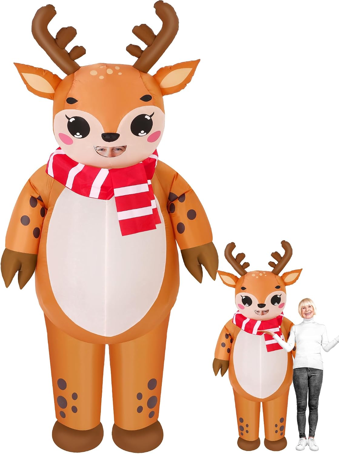 Certified 6 5 ft Inflatable Reindeer — WeirdThingsToBuy weird find