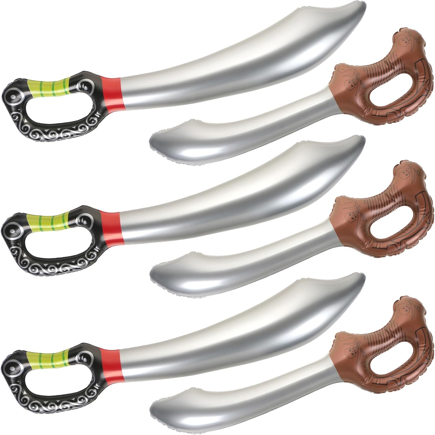 Certified 6 Inflatable Pirate Swords — WeirdThingsToBuy weird find