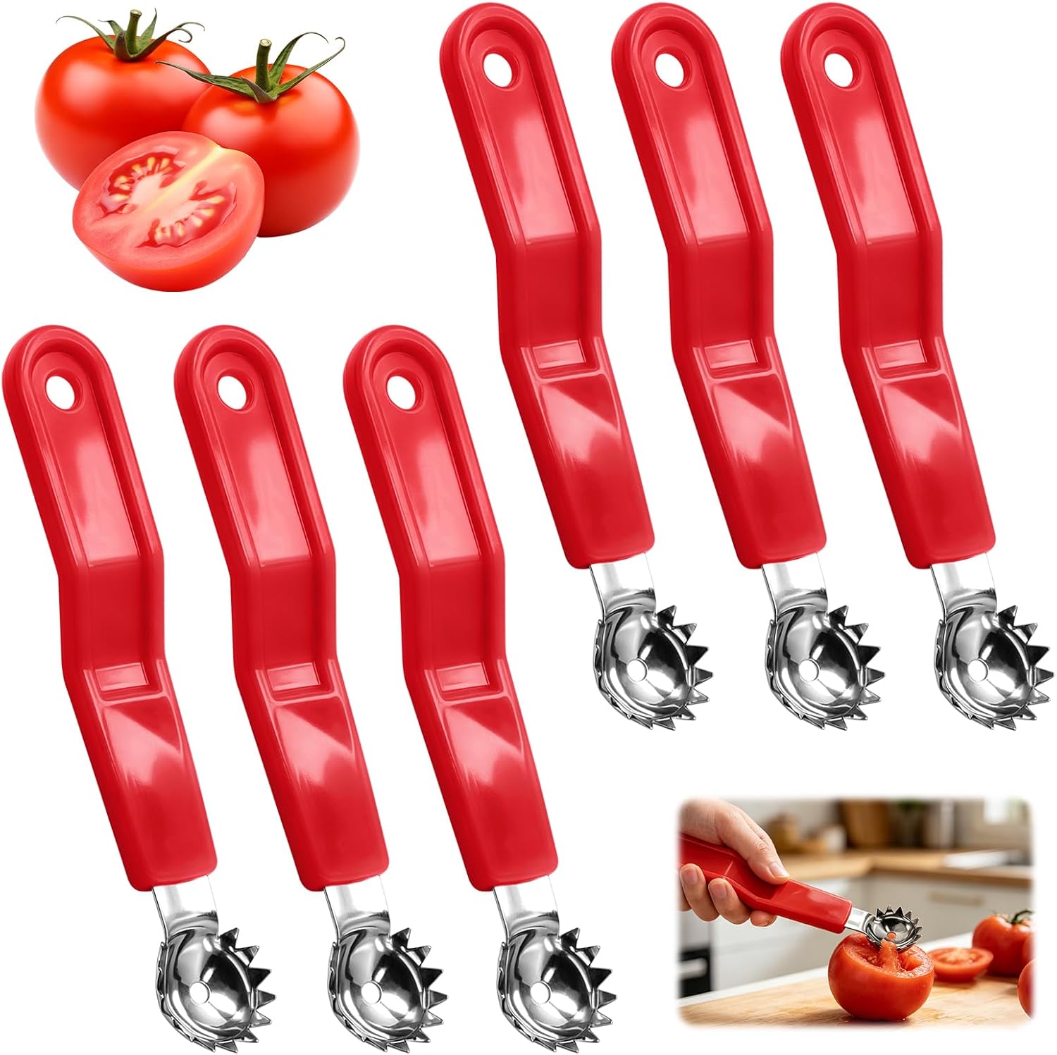 Certified 6pcs Tomato Corer Stainless Steel — WeirdThingsToBuy weird find